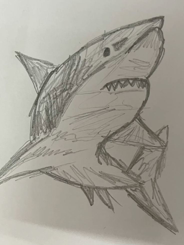 Great white shark sketch